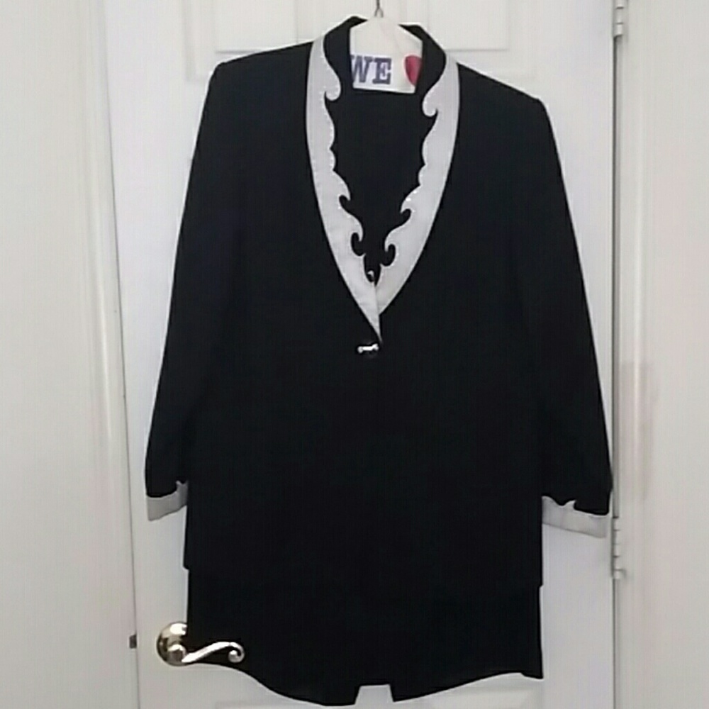 Black Tie Formal Skirt Suit
